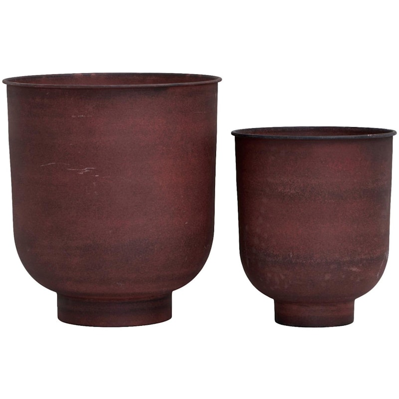 Vig Planter L Set 2pcs, Burnt Henna