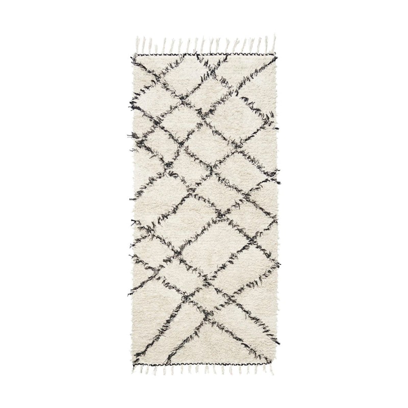 Zena Rug 90x200 cm, White/Black