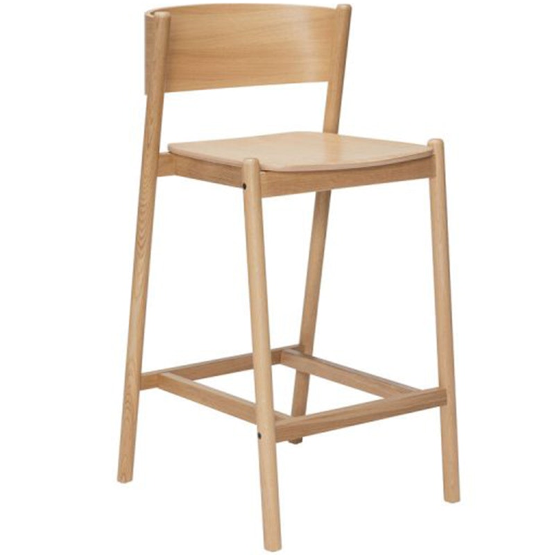 Oblique Bar Stool, Natural