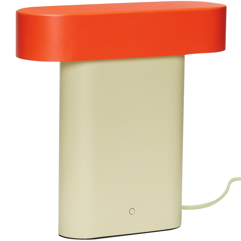 Sleek Table Lamp, Beige/Orange