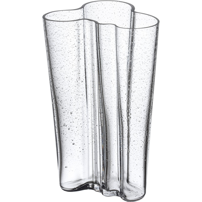 Aalto vase 201mm bubble glass clear