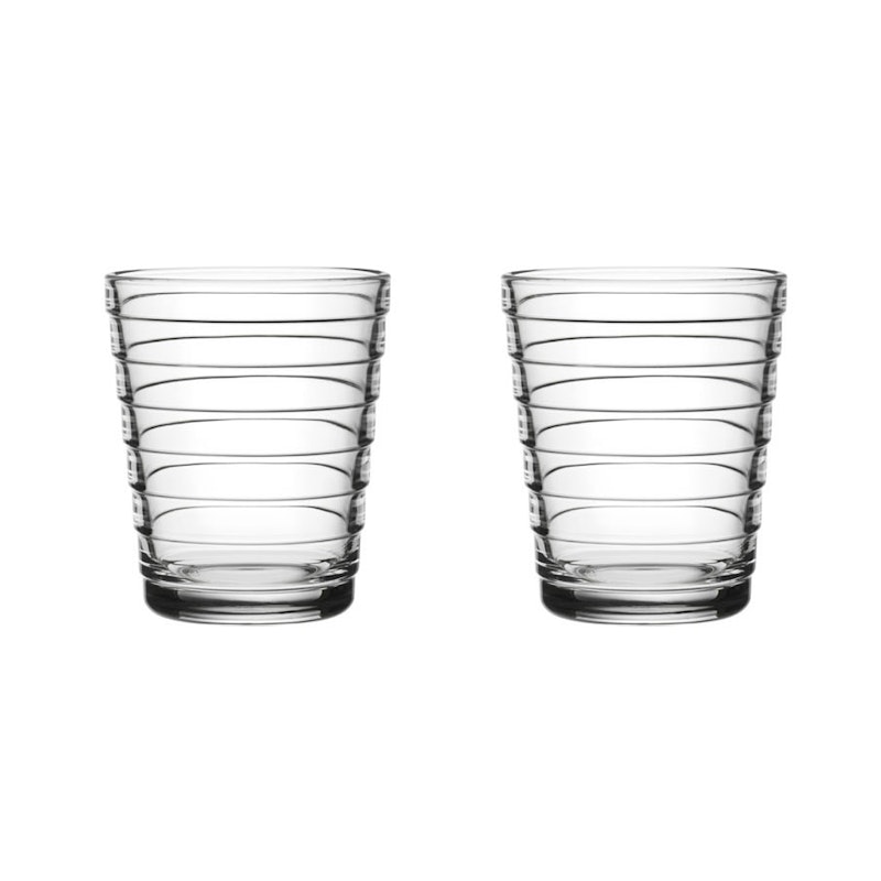 Aino Aalto Drinking Glass 22 cl 2-pack, Clear