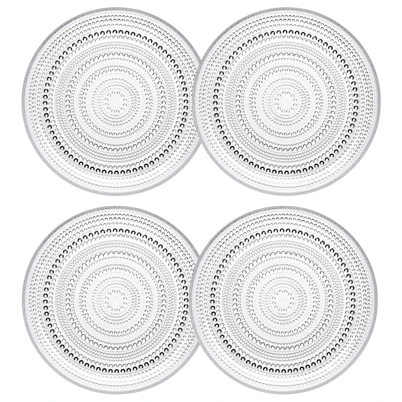 Kastehelmi Plate Clear 24,8 cm, 4 Pcs