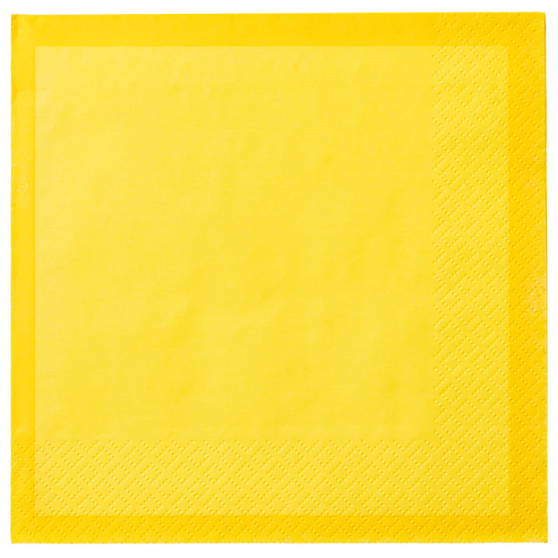 Napkins 33x33 cm, Fire Yellow