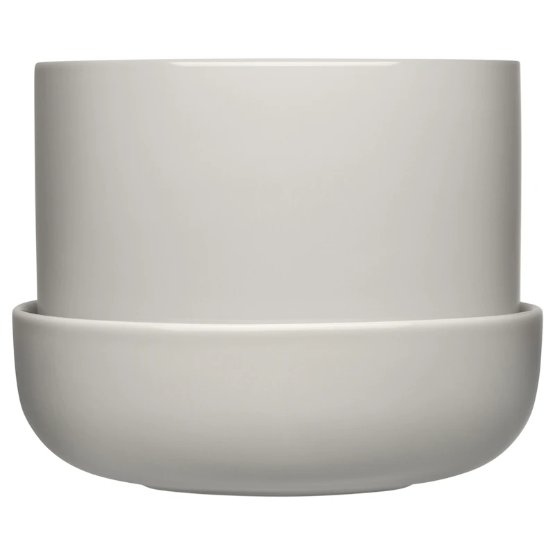 Nappula Pot With Saucer 17x13 cm, Light Grey