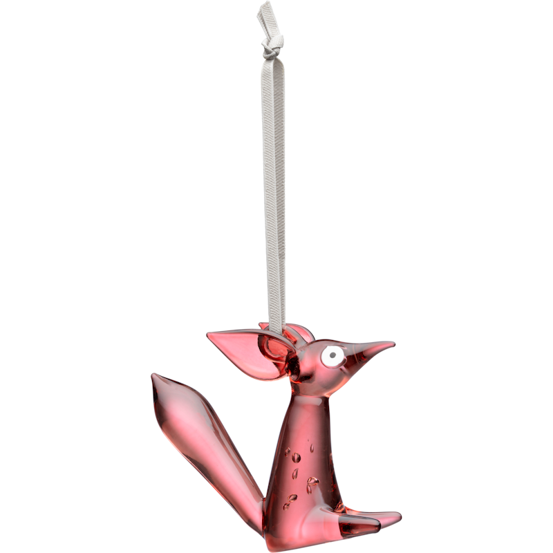 Vulpes Glass Decoration 80 mm, Cherry