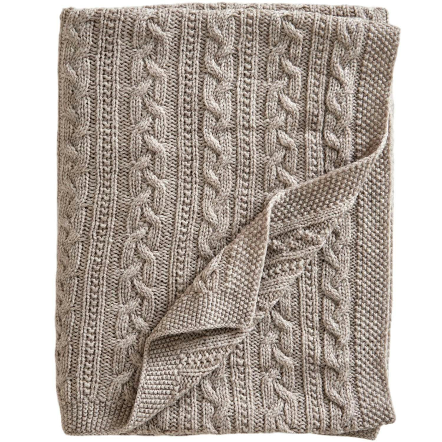 Baby Blanket 80x100 cm Merino Wool, Oatmeal | RoyalDesign