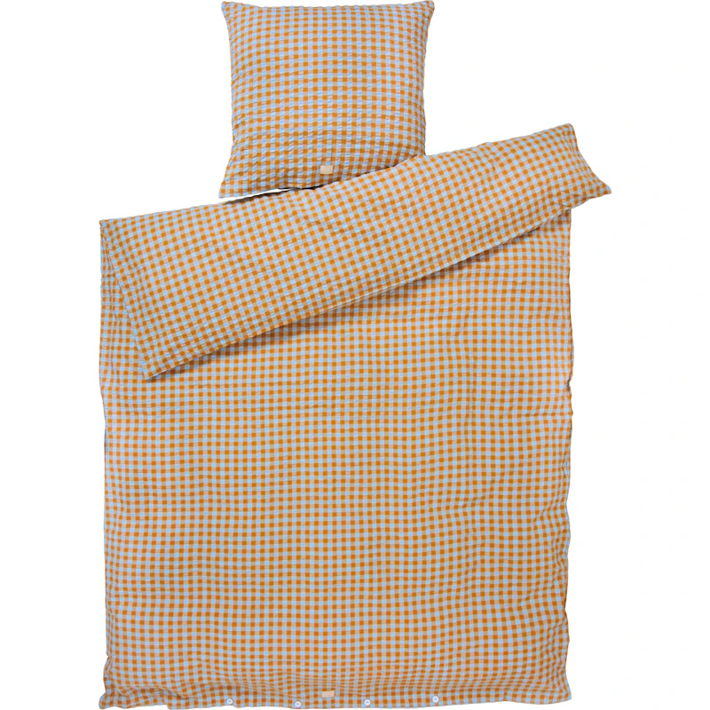 Bæk&Bølge Bed Set 150x210 + 50x60 cm, Sand / Light Blue