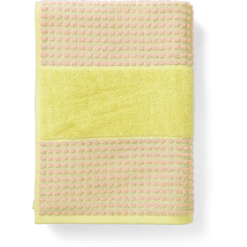 Check Towel 70x140 cm, Yellow / Pink