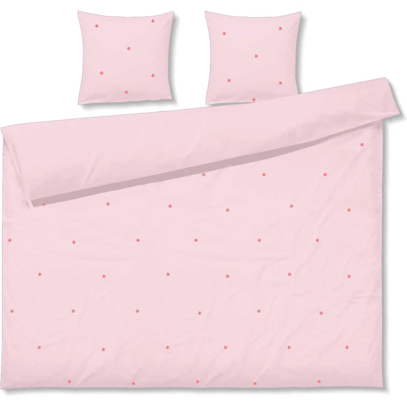Daisy Bed Set 220x220 + 50x60 cm, Pink / Red