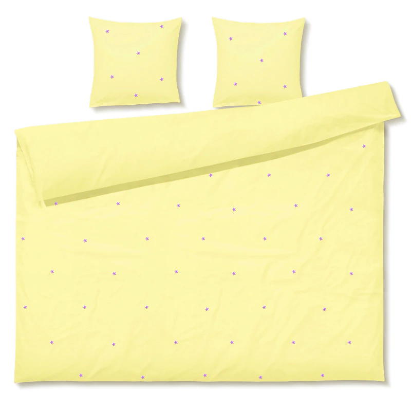 Juna Duvet Cover Set 200x220 cm + 60x63, Yellow