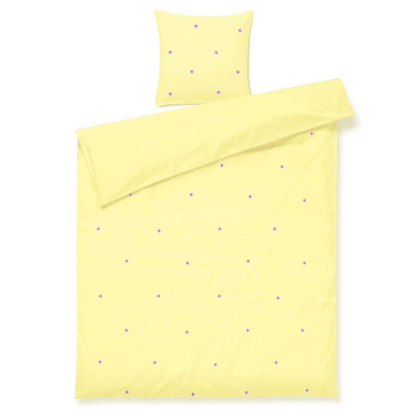 Juna Duvet Cover Set 150x210 cm + 50x60 cm, Yellow