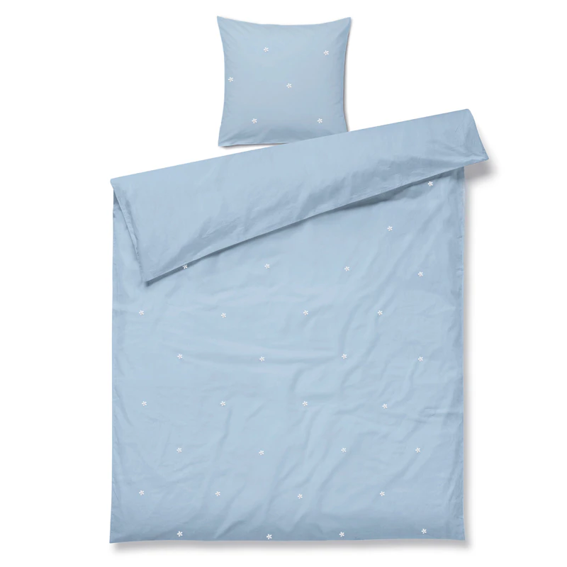 Juna Duvet Cover Set 150x210 cm + 50x60 cm, Light Blue
