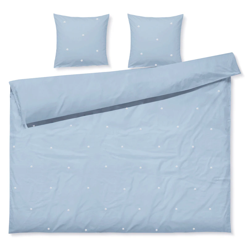 Juna Duvet Cover Set 220x220 cm + 50x60, Light Blue