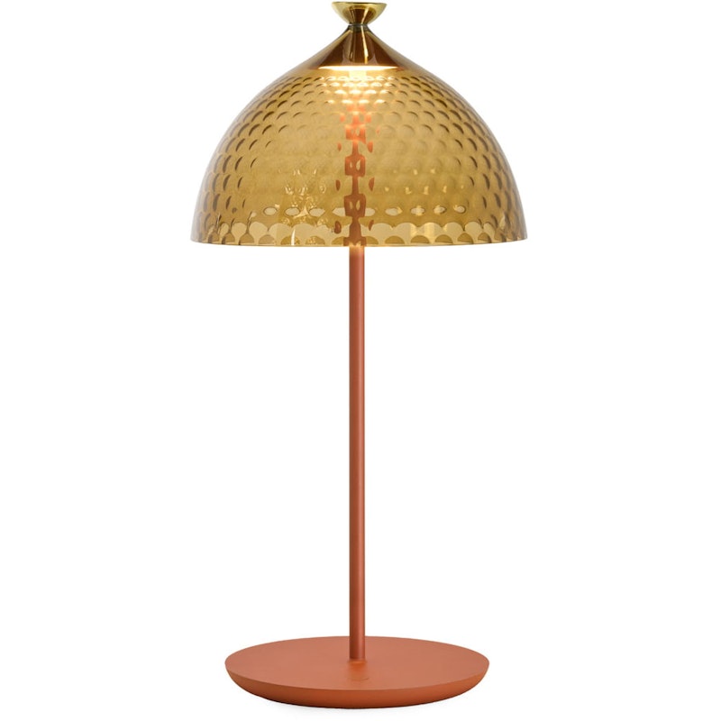 Pumo Table Lamp, Brick Red / Amber