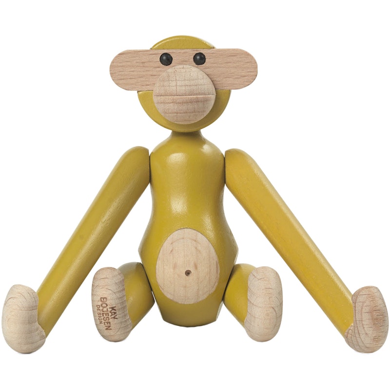 Apa Mini Vintage Wooden Figurine 9.5 cm, Yellow