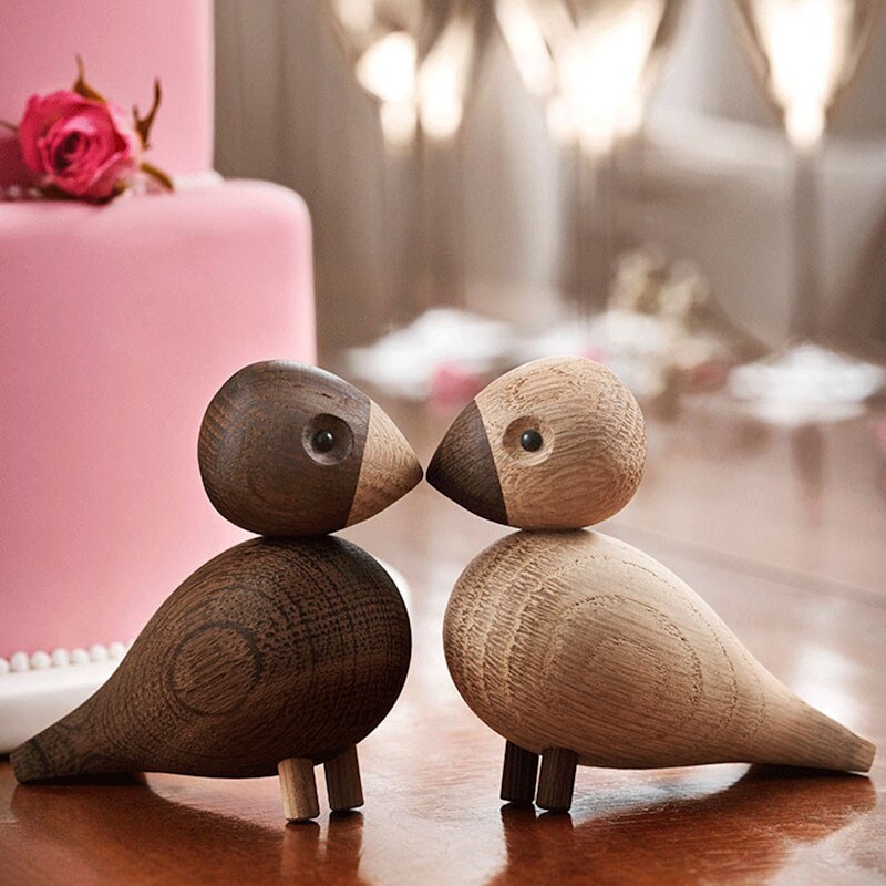 小物 carre70 love birds beige Kay Bojesen Lovebirds 2-pcs from Kay Bojesen | RoyalDesign