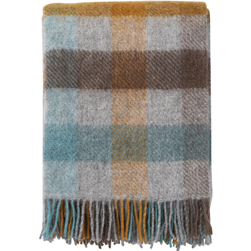 Gotland Plaid 130x200 cm, Turquoise/Multi