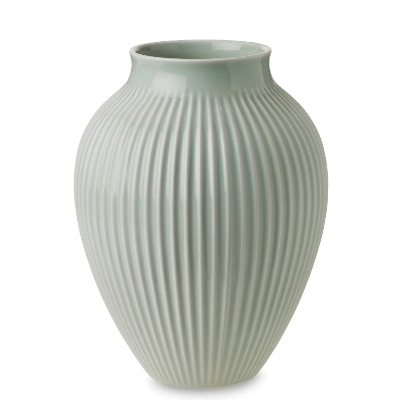 Vase Grooved 27 cm, Mint Green