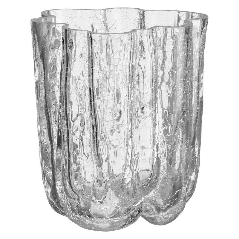 Crackle Vase 121 mm, Clear