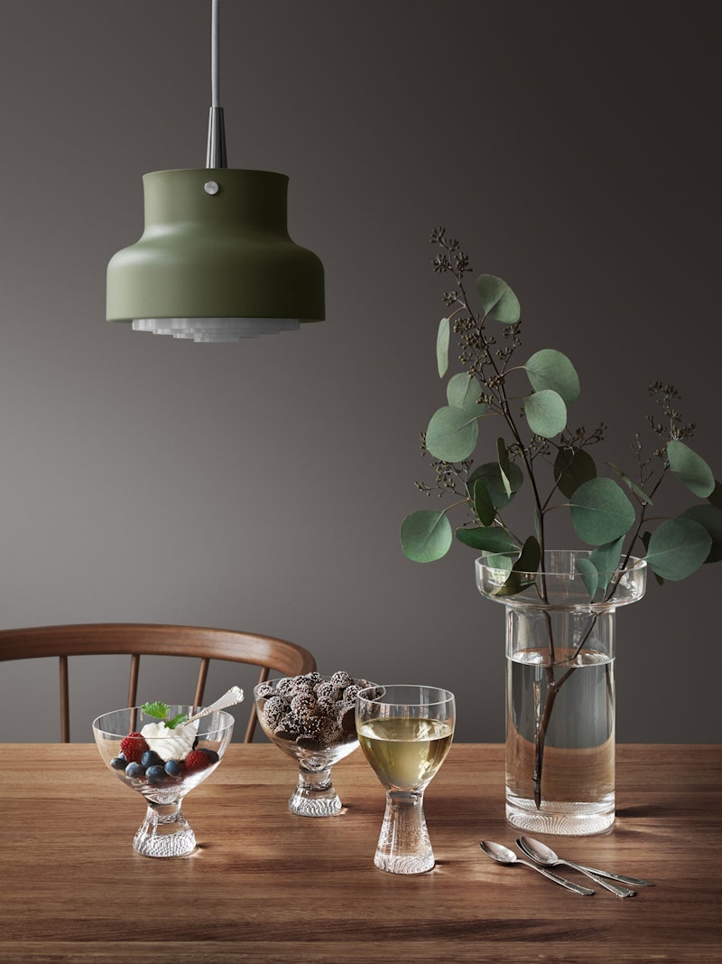 KOSTA BODA ライムライトフラワーベースTULIPグリーン美品 KOSTA BODA ライムライトフラワーベースTULIPグリーン美品