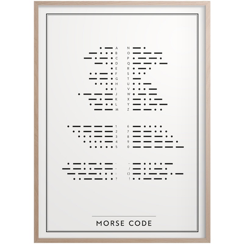 Morse Code Poster  50x70 cm