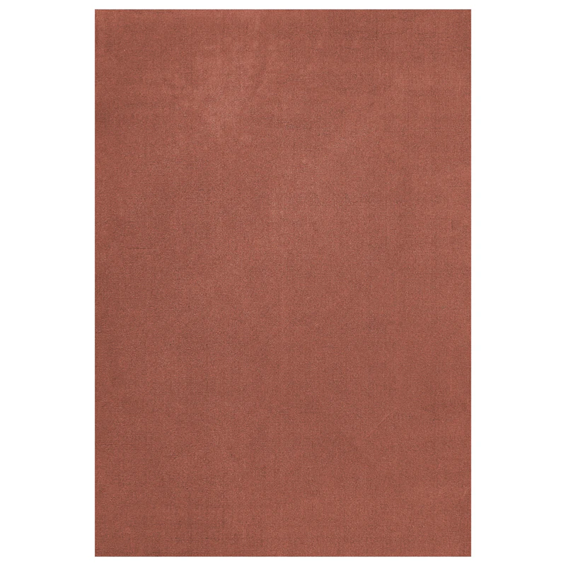 Classic Solid Wool Rug 200x300 cm, Red Ochre