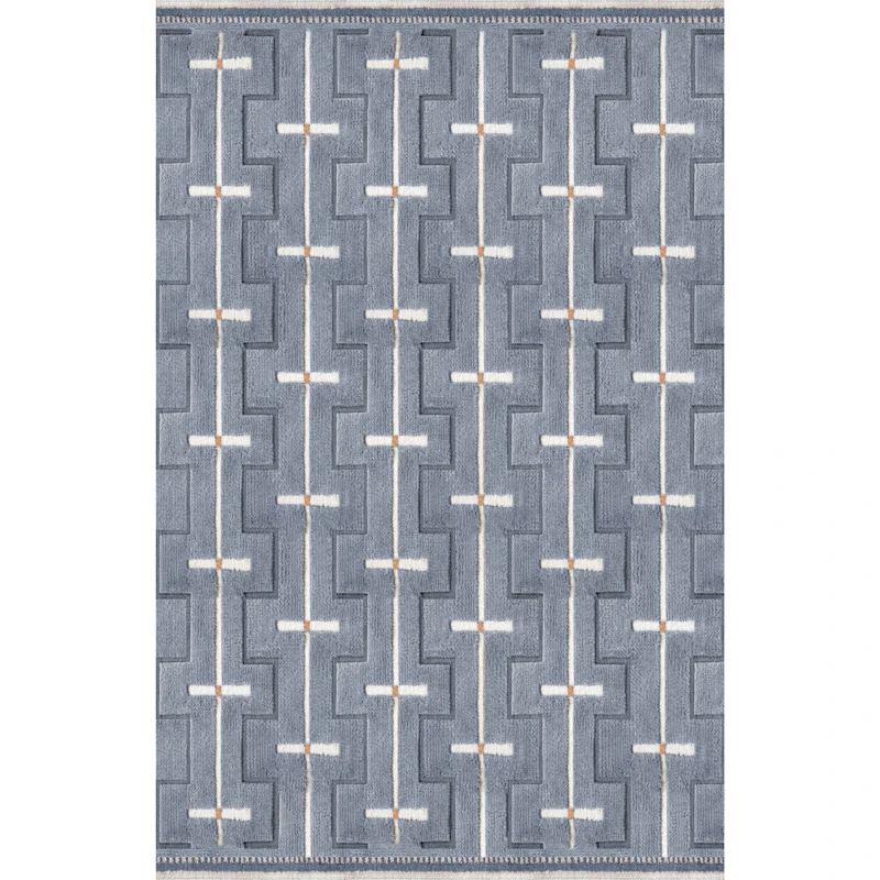 Johanna Wool Rug 180x270 cm, Sky Blue