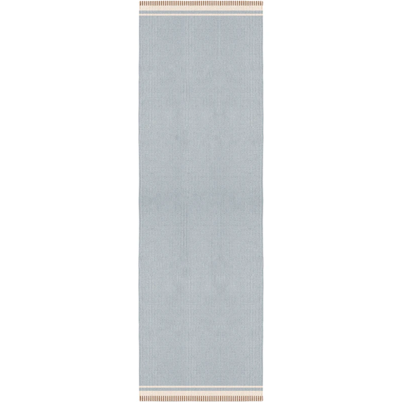 Röllakan Solid Wool Rug 75x240 cm, Sky Blue