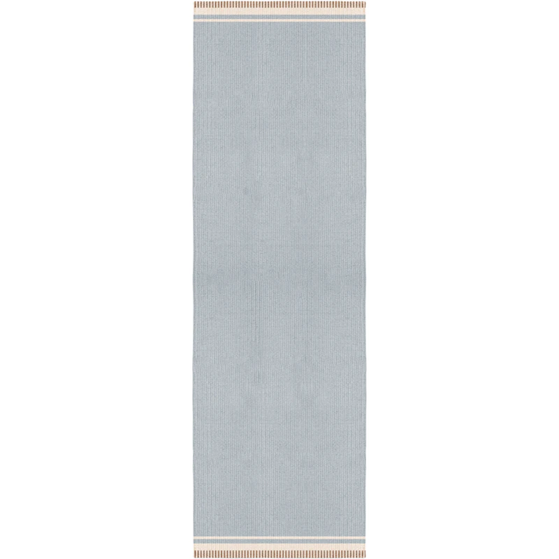 Röllakan Solid Wool Rug 80x300 cm, Sky Blue