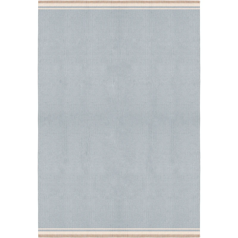 Röllakan Solid Wool Rug 140x200 cm, Sky Blue