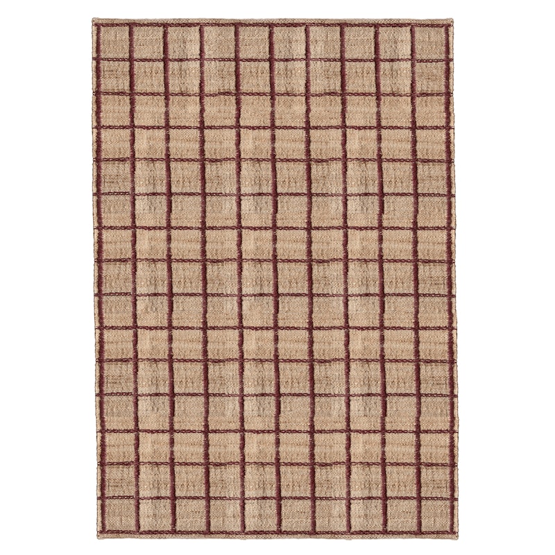 Strata Jute Rug 250x350 cm, Burgundy
