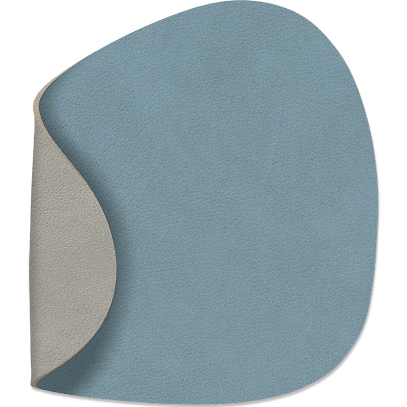 Curve Double Glass Mat, 11x13 cm, Light Blue/ Light Grey