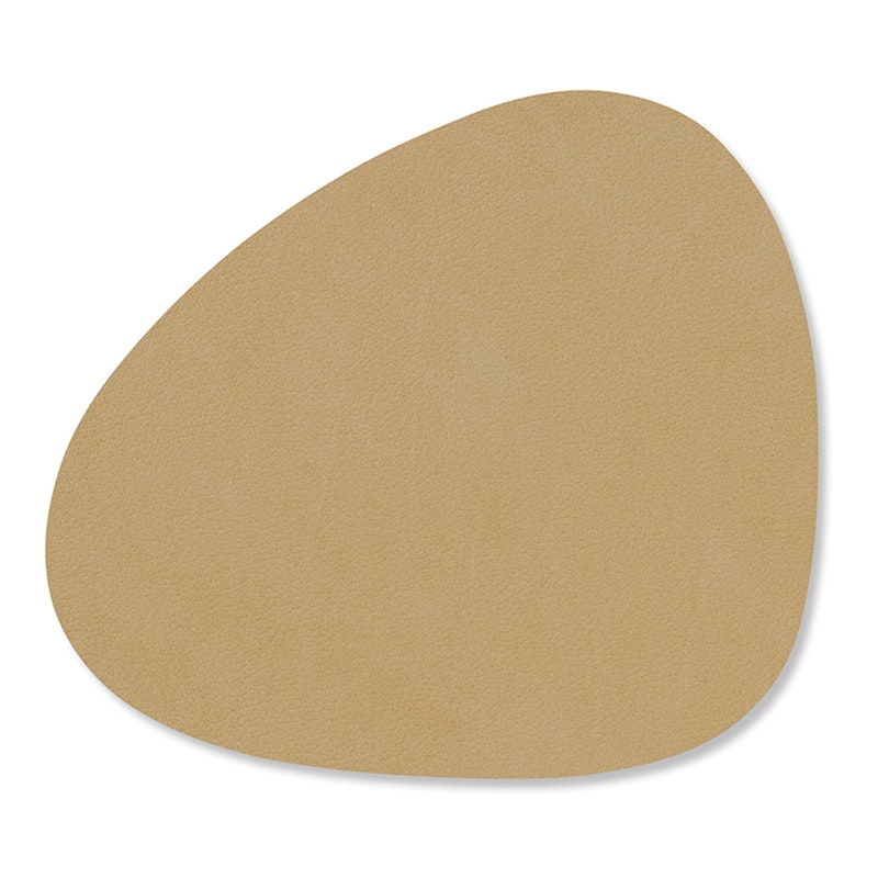 Curve Glass Coaster Nupo 11x13 cm, Khaki