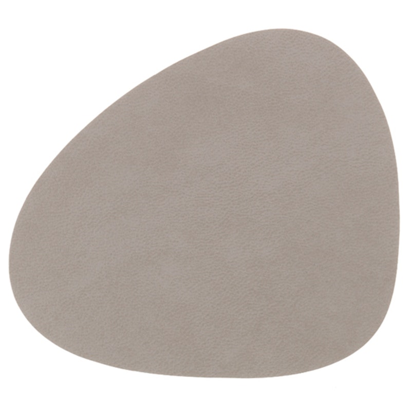 Curve Glass Coaster Nupo 11x13 cm, Light Grey