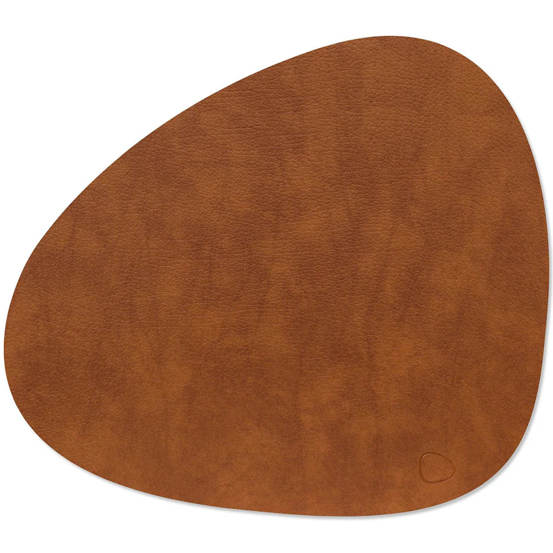Curve L Table Mat Bull, 37x44 cm, Cognac