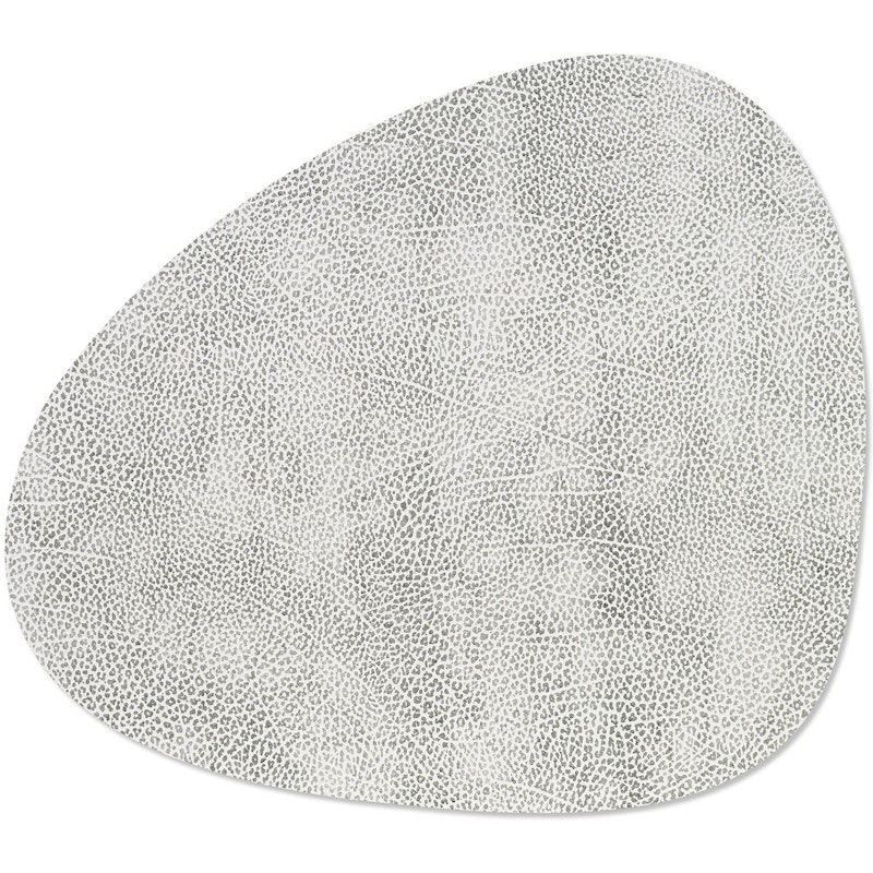 Curve L Placemat Table Mat, 37x44 cm, White/Gray