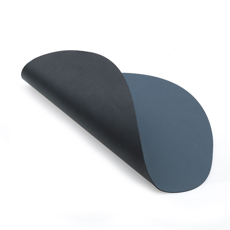 Curve S Table Mat Double, 24x28 cm, Dark Blue/Black