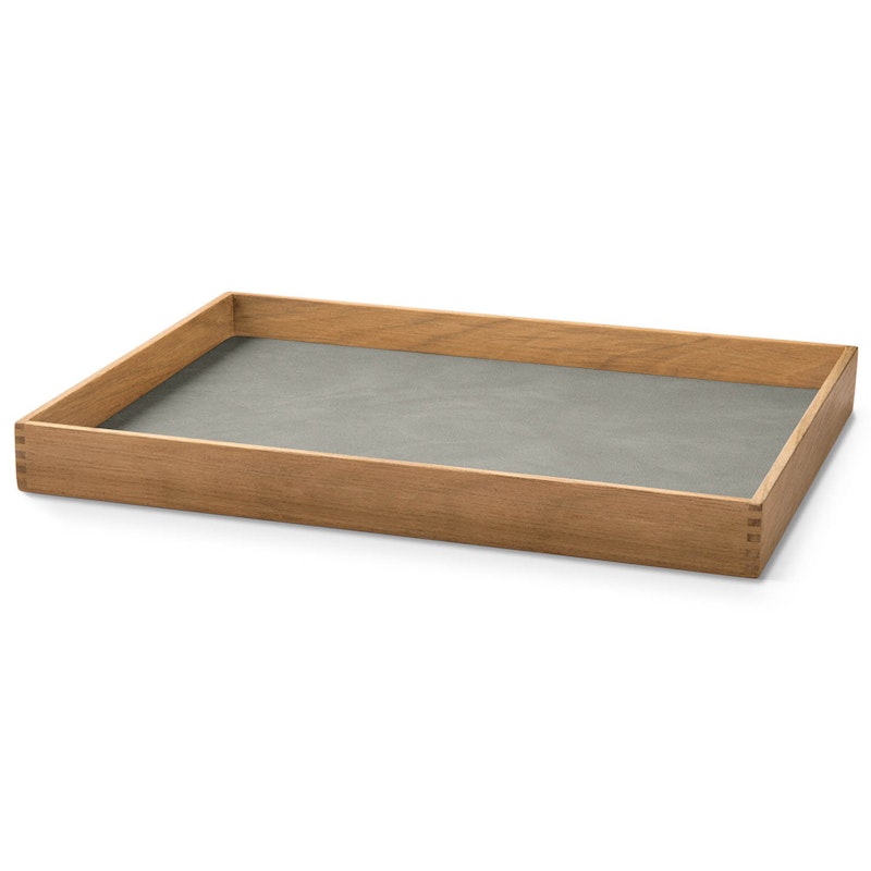 Even Teak Tray Medium, Light Grey