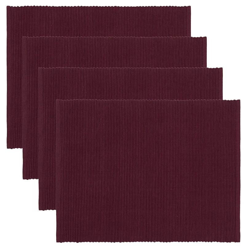 Uni Placemat 35x46 cm 4-pack, Burgundy