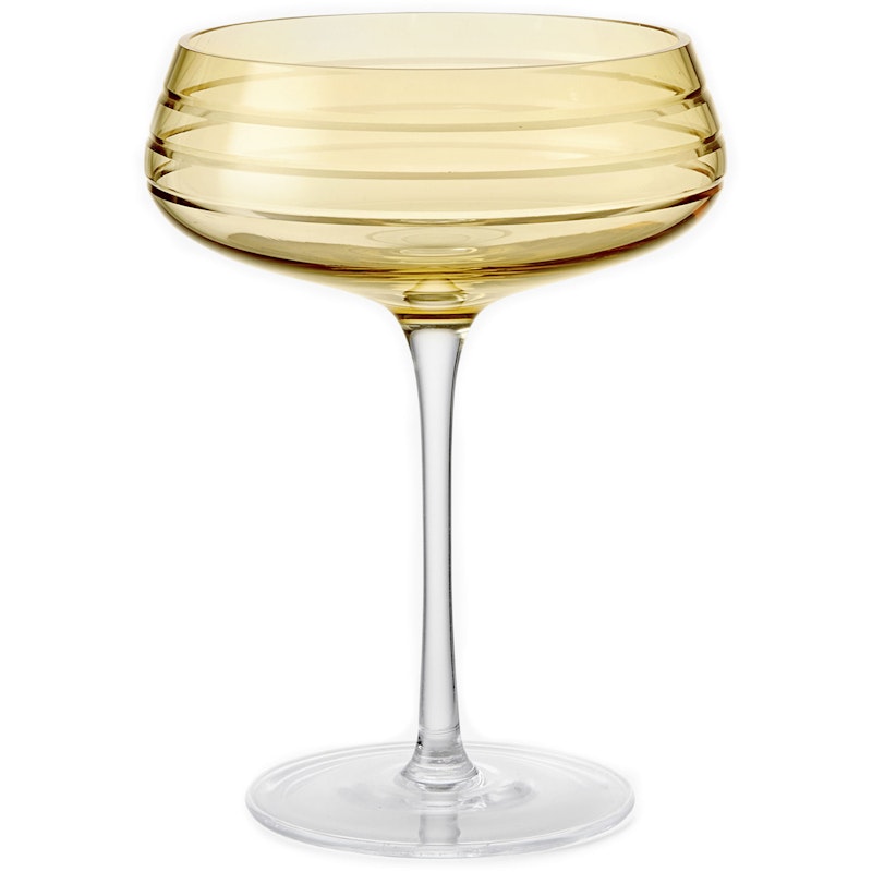 Triple Cut Champagne Coupe, Amber