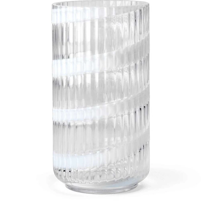 Lyngby Vase Swirl White, 20,5 cm