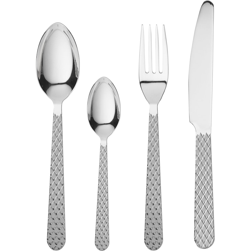 Rhombe Cutlery Set Steel, 16-pack