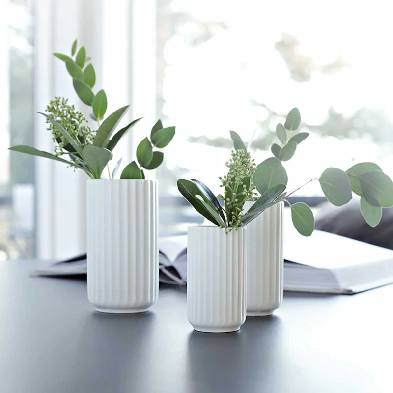 The Lyngby Vase 25 cm, White from Lyngby Porcelæn | RoyalDesign