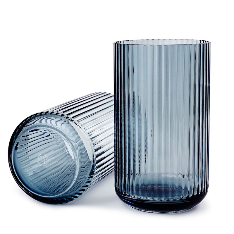 The Lyngby Vase Glass 31 cm, Blue