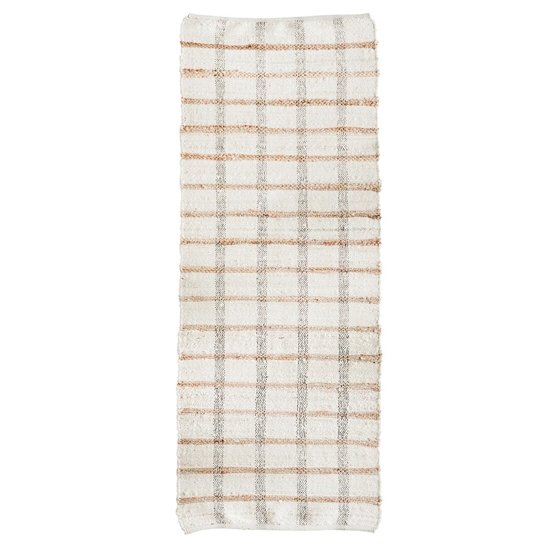 Handwoven Rug 70x200 cm, Off-white