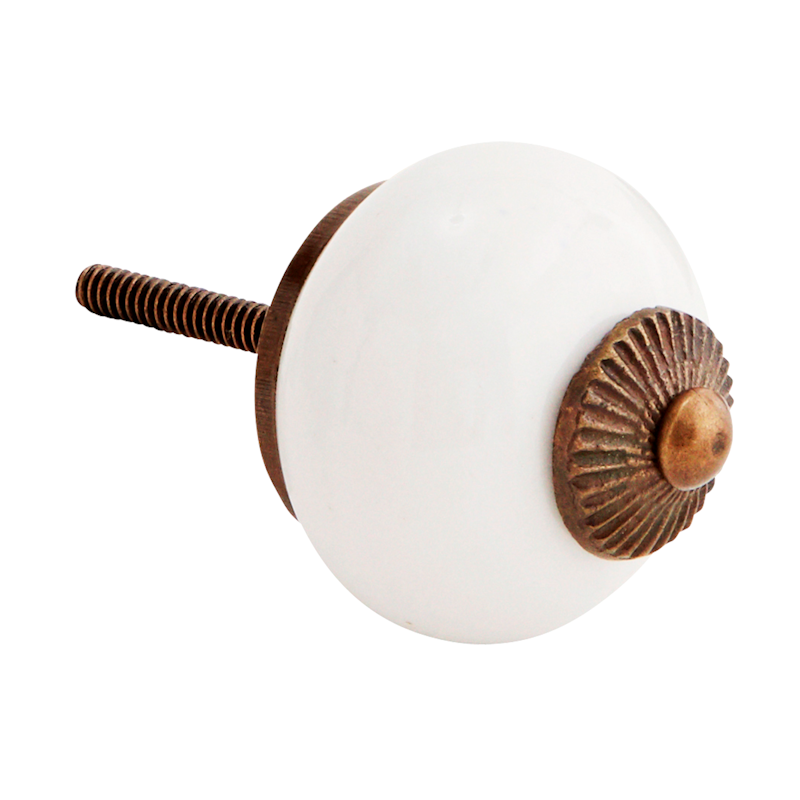 Knob Stoneware, White