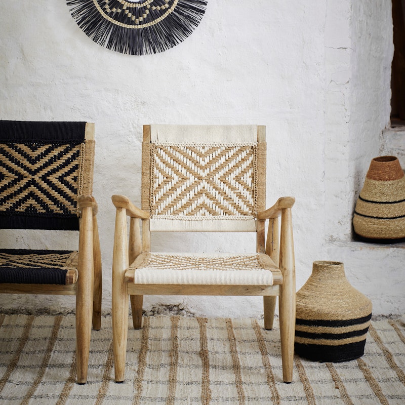 Lounger Mango Wood Black from Madam Stoltz RoyalDesign