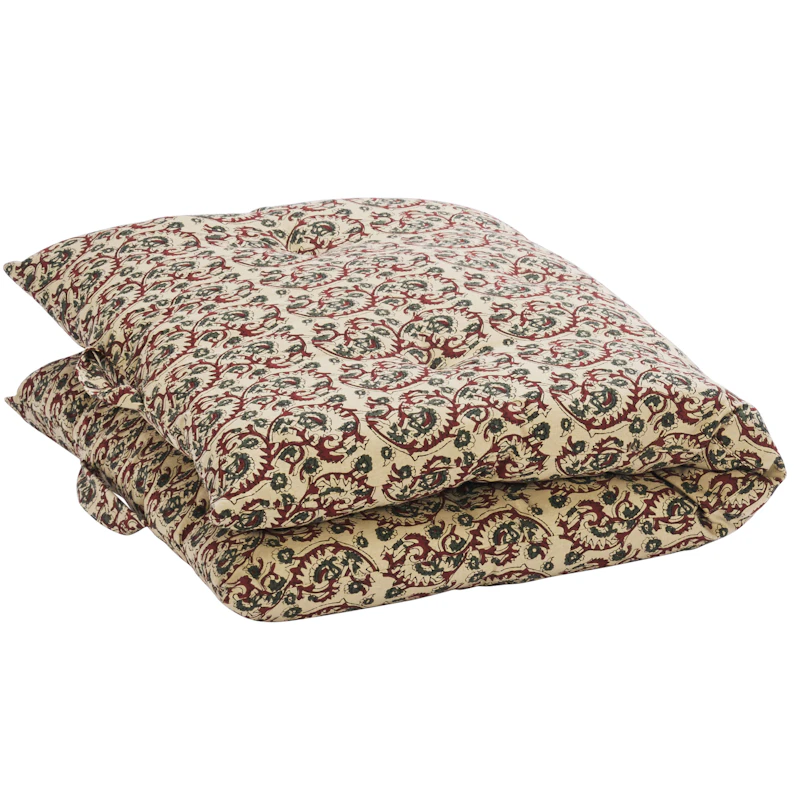 Printed cotton mattress Seat Cushion 60x100 cm, Sand / Khaki