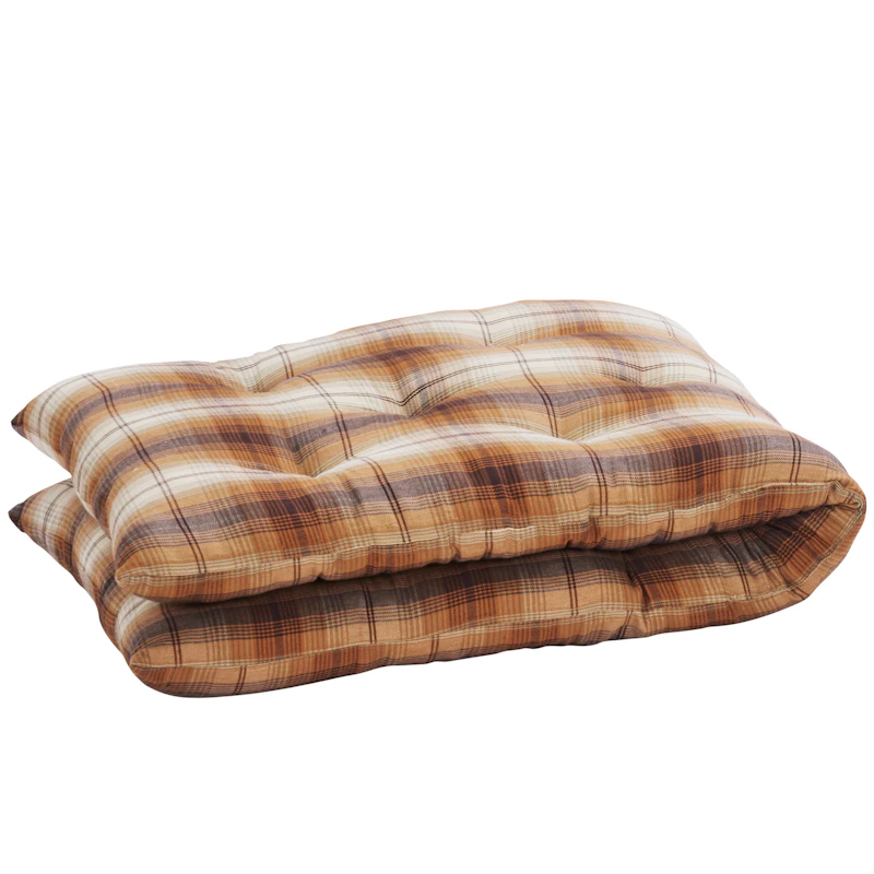Seat Cushion 45x125 cm, Brown / Off-white / Pumpkin